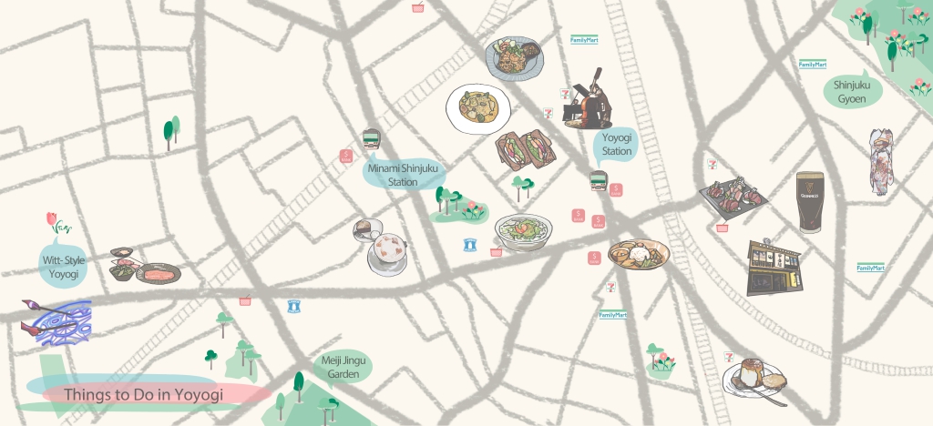 Yoyogi shops map