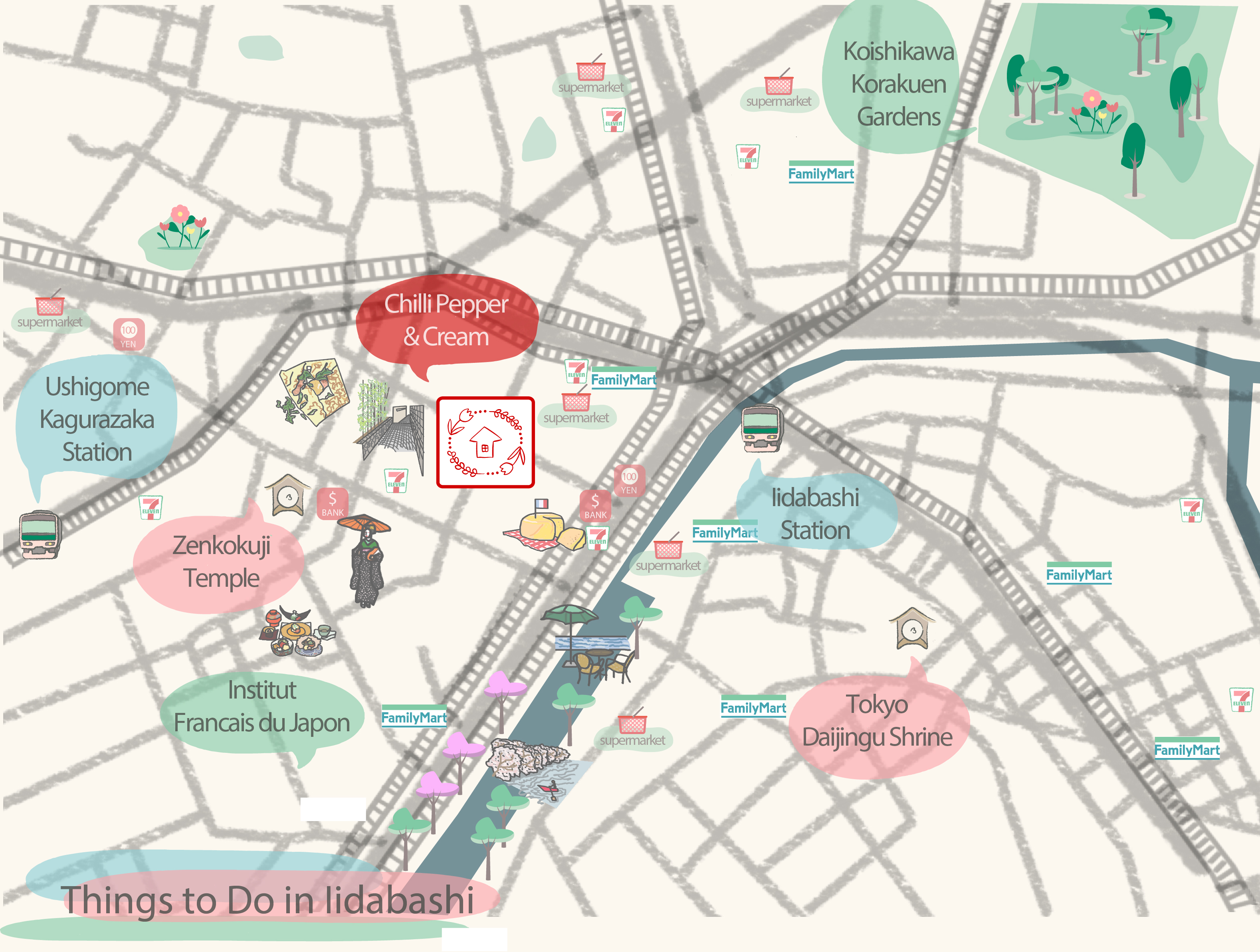 IIdabashi map