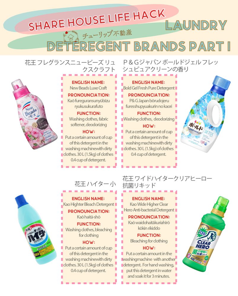Japanese Laundry detergents