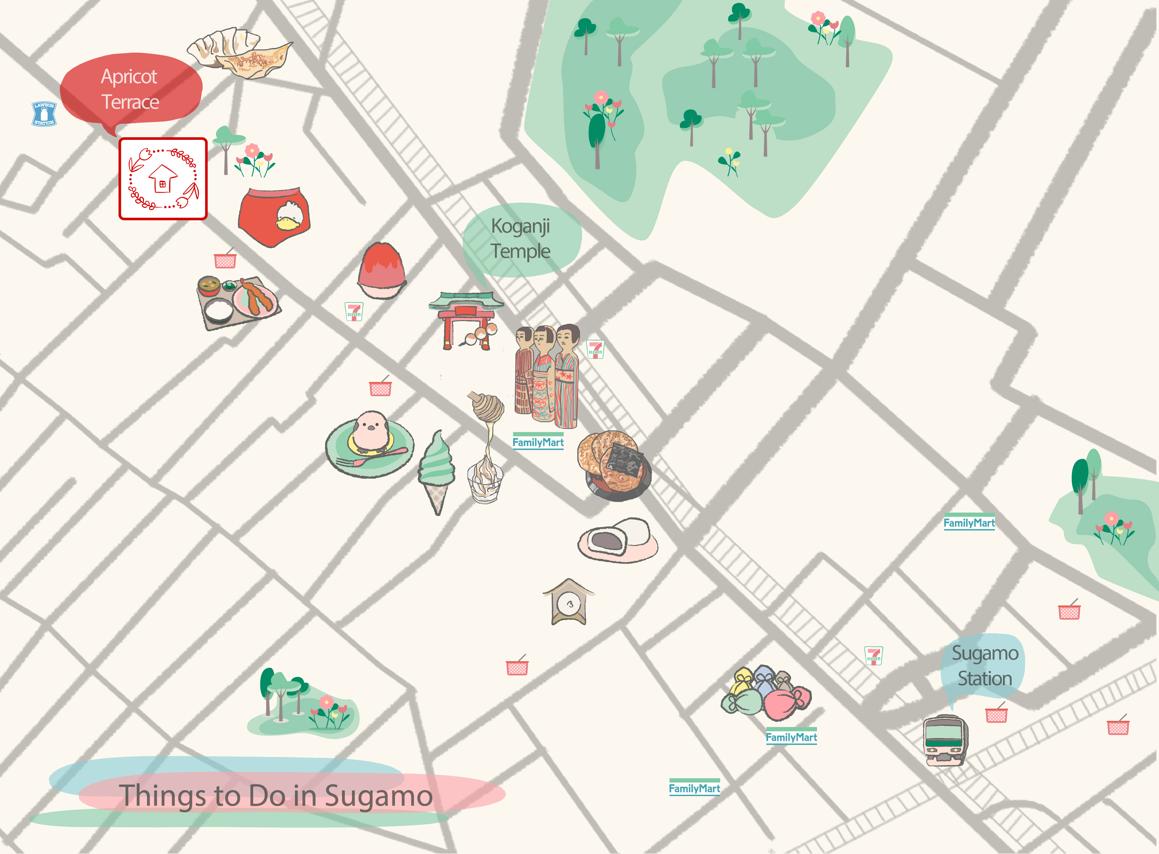 Sugamo shopping map